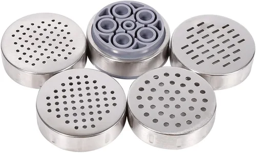 Miniatura 8 de Máquina de fideos, máquina manual portátil de pasta de acero inoxidable con prensa exprimidora de fideos de 5 troqueles, fácil de lavar