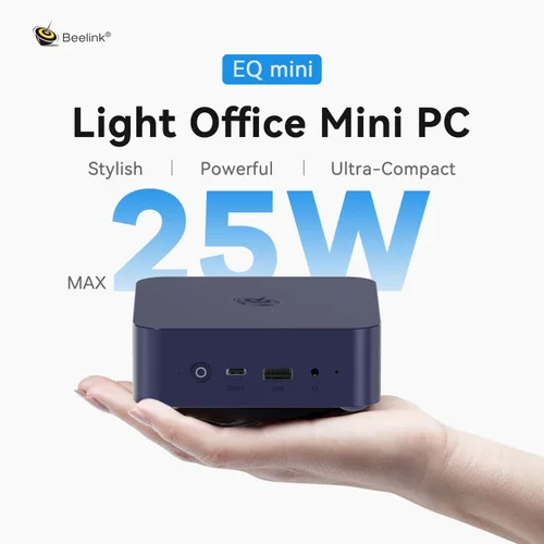 Miniatura 2 de Beelink EQ Mini PC, Intel Twin Lake N150(Up to 3.6GHz) 4C/4T, Computer 12GB LPDDR5 RAM 500GB SSD, Computer Dual HDMI 4K UHD