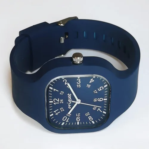 Miniatura 5 de origset Reloj cuadrado para mujer, 24 horas, 3 manecillas, fácil de leer, para enfermeras, estudiantes de medicina, profesores, médicos, colorido