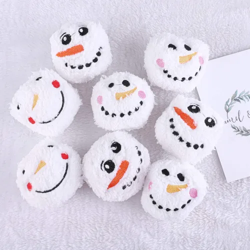 Miniatura 4 de Aneco Juego de 12 bolas de juguete de nieve, bolas de muñeco de nieve de felpa, pelota de lucha de nieve con una bolsa realista para adultos