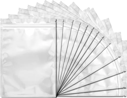Miniatura 11 de Paquete de 100 bolsas de Mylar para almacenamiento de alimentos de 3.3 x 5.5 pulgadas, bolsas resellables a prueba de olores con ventana