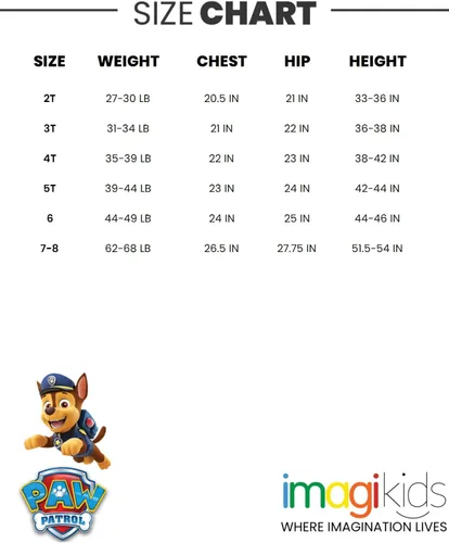 Miniatura 7 de Paw Patrol Rubble Chase Skye Fleece Zip Up Pullover Hoodie Toddler to Little Kid