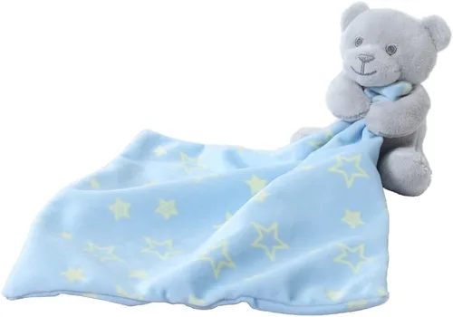 Miniatura 2 de CREVENT - Manta de felpa acogedora para bebé, mantita de seguridad con caras de animales para niños pequeños, regalo para bebés recién nacidos