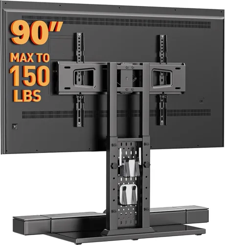 Miniatura 15 de Perlegear Base giratoria universal para televisores de 32 a 70 pulgadas, soporte de mesa ajustable en altura con inclinación, base de vidrio