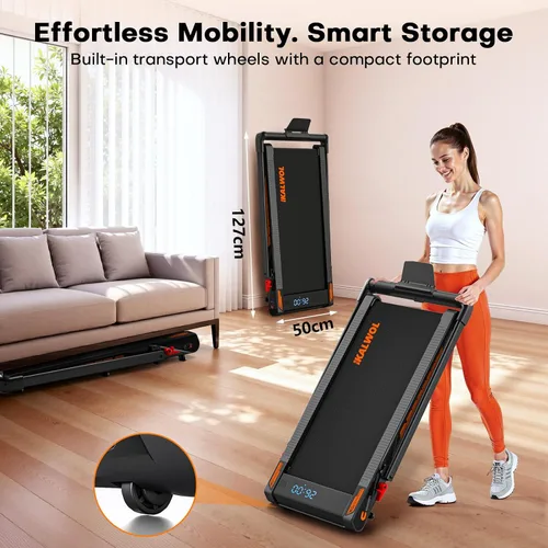 Miniatura 9 de Treadmill with Speaker, 6-in-1 7.5MPH Foldable Treadmill for Home with App Compatible, Walking Pad with 10% Incline, LED Display, 3.0HP Brushless