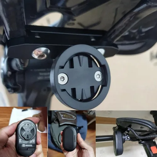 Miniatura 7 de Soporte para computadora de bicicleta compatible con GPS Gar min Cámara de acción deportiva, compatible con luz de bicicleta, para bicicleta
