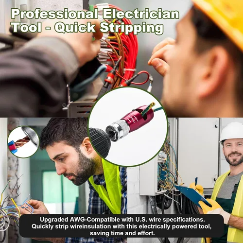 Miniatura 6 de Herramienta de pelado y torsión de cables para taladro, herramienta de pelado y torsión de cables 2025 mejorada para cortadores 6-14 AWG