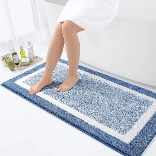 Miniatura 94 de OLANLY Alfombras de baño 24x16, tapete de baño de microfibra extra suave y absorbente, antideslizante, lavable a máquina, alfombra de baño esponjosa