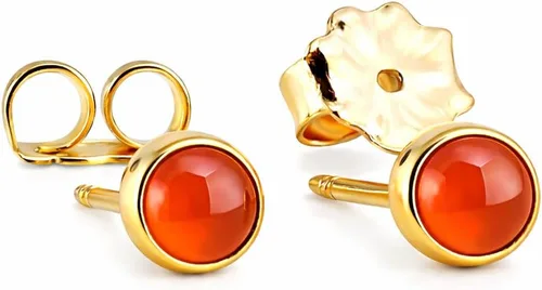 Miniatura 18 de Juego de aretes pequeños de oro con bisel, bola para cartílago, tragus, hélice, múltiples joyas hipoalergénicas de piedra natal para mujer