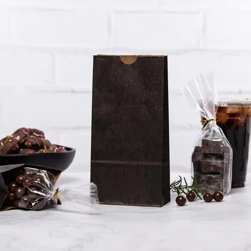 Miniatura 3 de Restaurantware Bag Tek - Bolsas de papel de 2 libras, 100 bolsas de almuerzo desechables, pequeñas para almuerzos, sándwiches y aperitivos, bolsas