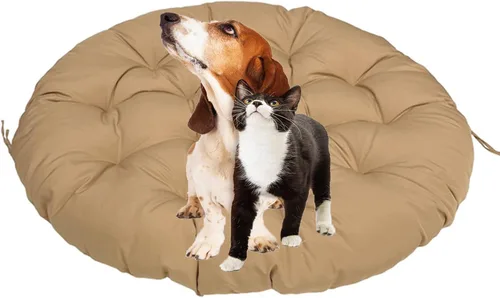 Miniatura 7 de Cojín redondo grueso para silla Papasan de 15.7 x 15.7 in, cojín de suelo extraíble para exteriores, cojín para silla Papasan al aire libre, cojín