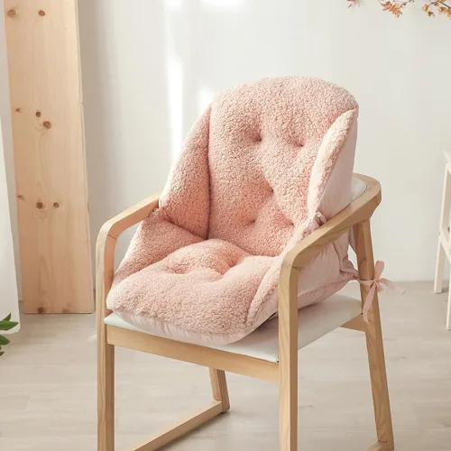 Miniatura 8 de AG9L03633179MCM9S1C4OAD - Cojín para silla de juegos (camello, 17.7 x 17.7 pulgadas), cojín para asiento de forro polar con respaldo, cojín suave
