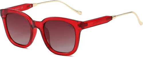 SOJOS Lentes de sol polarizados cuadrados clásicos para mujeres y hombres retro modernos protección ultravioleta UV400 SJ2050