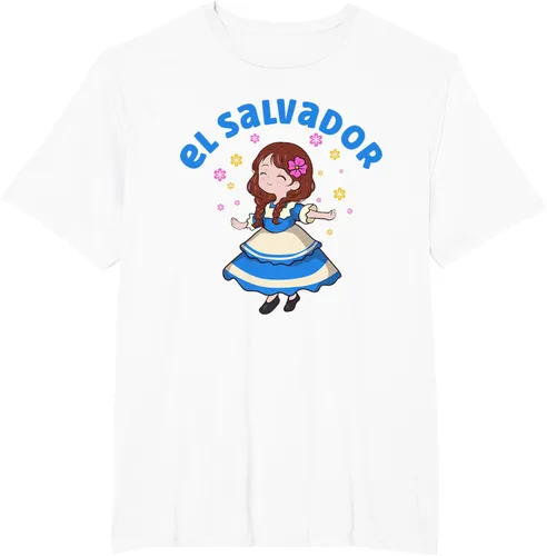 Miniatura 9 de Camiseta de mujer hispana con bandera salvadoreña de El Salvador Orgullosa, Negro