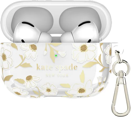 Miniatura 17 de Kate Spade New York Estuche Protector para AirPods Pro con Anillo para Llavero - Flowerbed Blue, Compatible con AirPods Pro de 2ª / 1ª