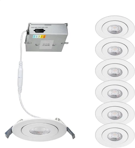 Miniatura 14 de WAC Lighting Lotos - Luz LED empotrable redonda ajustable de 2 pulgadas, 3000K blanco cálido, 6W, 530 lúmenes, clasificación IC hermética, 120V-277V