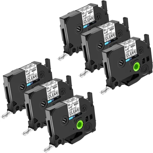 Miniatura 16 de NineLeaf Paquete de 6 cintas de etiquetas compatibles con Brother TZ TZe TZe-531 TZe531 TZ-531 TZ531 0.472 in 1/2 pulgadas, negro sobre azul