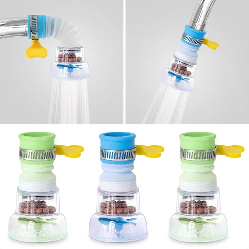 Juego de 3 filtros de grifo, extensores de grifo de agua con rotación 360, purificador de agua ajustable para fregadero (0.83 x 2.6 x 1.85), fácil