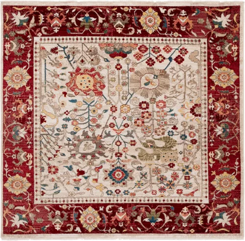 Miniatura 26 de SAFAVIEH Kashan Collection - Alfombra de área de 2 x 3 pies, color beige y gris pardo, diseño oriental tradicional, no desprende pelusa y de fácil