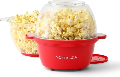 Miniatura 9 de Nostalgia - Máquina de palomitas con mezclador antiadherente para 24 tazas de palomitas estilo teatro con aceite caliente - Tapa de doble uso y Negro