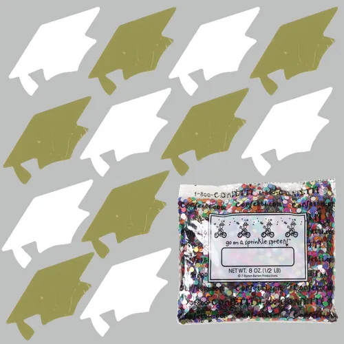 Miniatura 97 de Confetti Grad Cap Negro, Azul Marino Combo - 2 bolsas de media onza (1 oz)