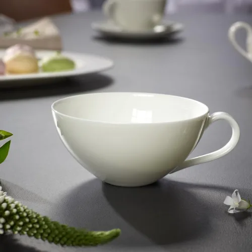 Miniatura 2 de Villeroy & Boch Signature Collection - Taza de té Anmut, porcelana de hueso premium, fabricada en Alemania, capacidad de 6.75 onzas, color blanco