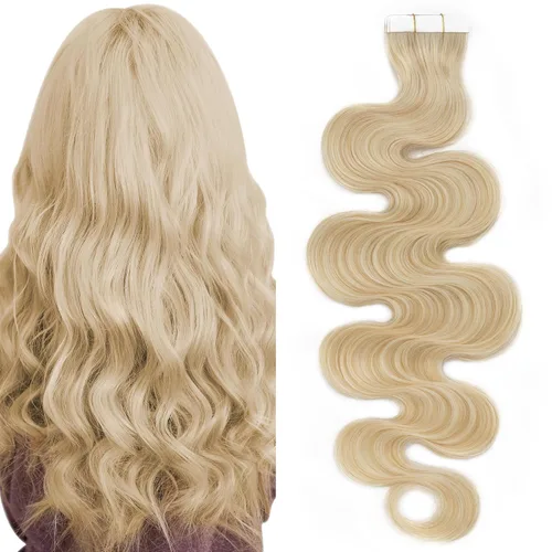 Miniatura 30 de Extensiones de cabello Sego, cabello humano estilo remy, con cinta adhesiva, lacio, cinta adhesiva de entramado tipo piel, sin costuras, invisible