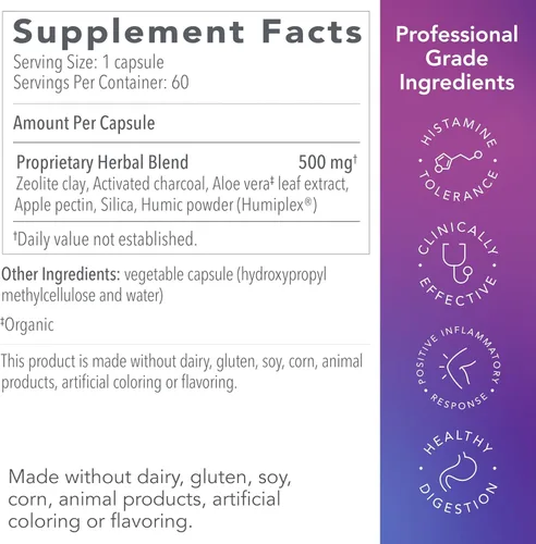 Miniatura 4 de G.I. Detox+ - Carpeta suave de Biocidin, limpieza intestinal con carbón, zeolita y aloe, ayuda en la eliminación de toxinas y biopelículas, puede