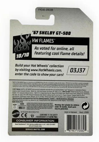 Miniatura 2 de Hot Wheels 2019 HW Flames - Shelby GT-500 '67 [Azul oscuro]