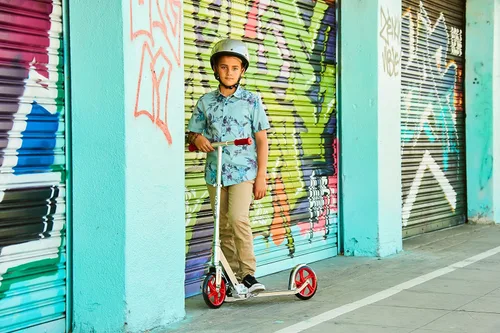 Miniatura 6 de Razor Patinete A5 Lux Kick para niños de 8 años en adelante, ruedas de uretano de 8 pulgadas, acabado anodizado con colores y gráficos llamativos