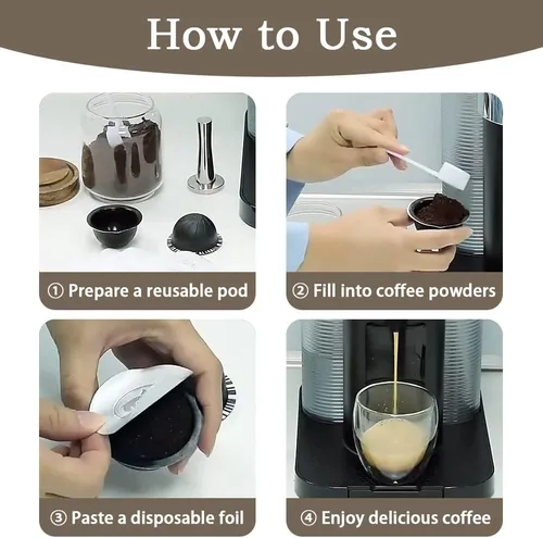 Miniatura 2 de 100 tapas de papel de aluminio para cápsulas Vertuo, láminas de papel de aluminio compatibles con cápsulas de café Nespresso 57mm