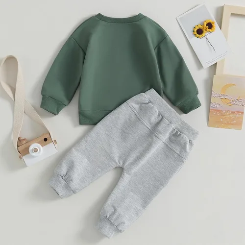 Miniatura 4 de Conjunto de ropa de 2 piezas para bebés y niños pequeños para otoño e invierno