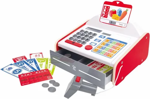 Hape Caja registradora Beep 'n' Buy | Caja registradora de juguete de juego de rol para niños, para niños a partir de 3 años