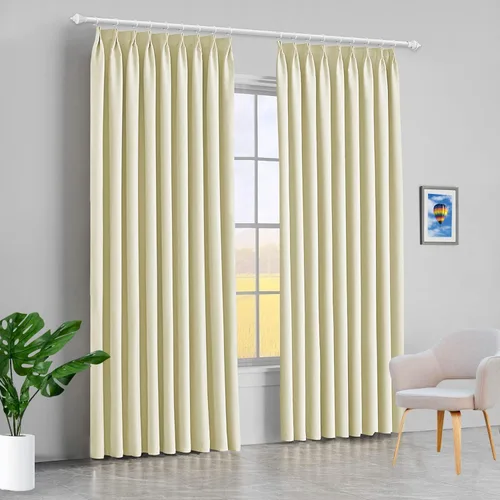 Miniatura 24 de 100% poliéster, panel de cortina de ventana de doble pellizco, con aislamiento térmico (negro, 57.9 x 72.0 in, 1 panel)