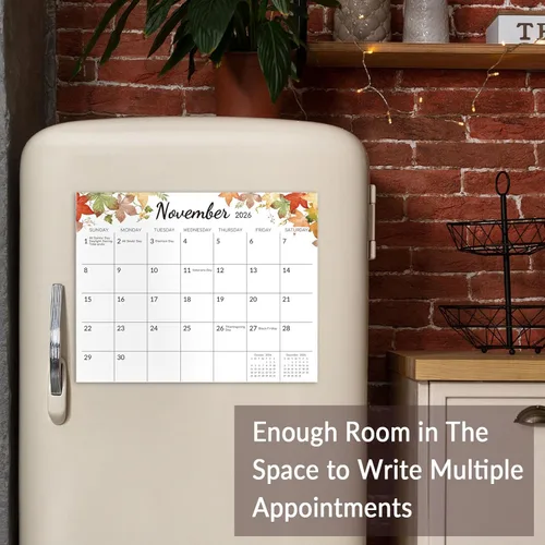 Miniatura 5 de Magnetic Calendar for Refrigerator, 10"x 8" Fridge Calendar from Jul. 2026 to Dec. 2027, Wall Calendars 2026-2027 Prefect for Planning and