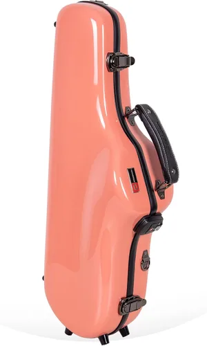 Miniatura 26 de Crossrock Pro-Grade - Estuche curvo para saxofón soprano Negro brillante, cerradura TSA, protección de élite, correas de mochila desmontables