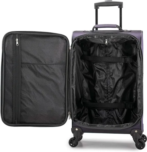 Miniatura 3 de U.S. Traveler Aviron Bay - Equipaje extensible con ruedas giratorias, PúrpuraOmbre Force.), US08125L23
