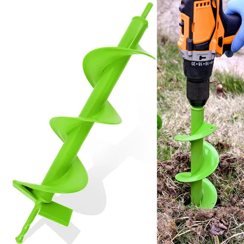 MAZING Broca de taladro en espiral mejorada de 16 x 4 pulgadas para plantar, broca de taladro de jardín resistente, herramienta de plantación de