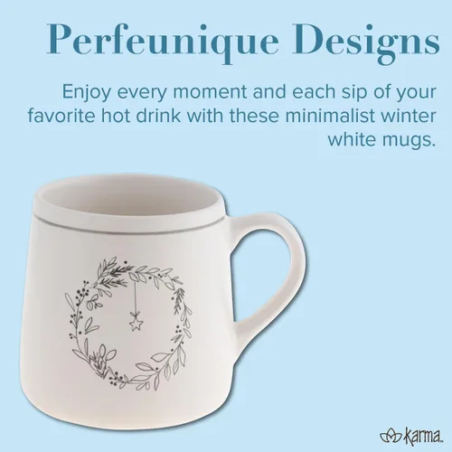 Miniatura 5 de Karma Gifts, Taza Blanca de Invierno, Árbol de Navidad 18 OZ