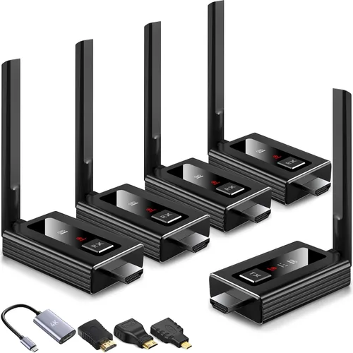 Miniatura 8 de Transmisor y receptor HDMI inalámbrico, gama mejorada de 50 m/165 pies, video de alta definición de 1080P a 60Hz, extensor HDMI inalámbrico 5G/2.4G