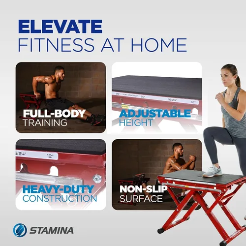 Miniatura 3 de Stamina X, caja Plyo de altura ajustable 12" to 24" Adjustable Height Plyo Step Up Exercise Box for home workouts; Access to müüv; Non-Slip