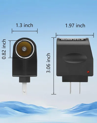 Miniatura 6 de CERRXIAN Adaptador de CA a CC Enchufe de pared a 12V 12W Convertidor de encendedor de cigarrillos 100-240V AC a DC 12 V Adaptador de encendedor