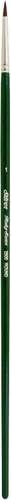 Silver Brush Limited 2500 - Cepillo redondo de satén rubí para gouache y todos los acrílicos, cepillo de arte de mango largo, tamaño 1, verde