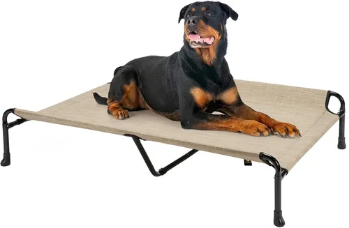 Miniatura 7 de Veehoo Cama Elevada para Perros, Catres Elevados para Perros Grandes, Cama Impermeable para Perros de Exterior, Hamaca Refrescante para Mascotas