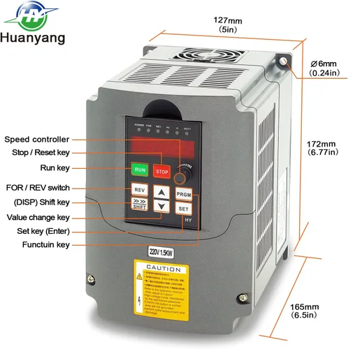Miniatura 2 de Convertidor VFD, Variador de Frecuencia Variable, 1 Fase a 3 Fases, Entrada/Salida de 220v, para Motor/Husillo de 3 Fases 0-400hz de Rotación