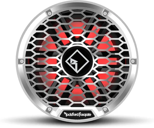 Miniatura 2 de Rockford Fosgate M2D2-10I Color Optix 10" DVC 2-Ohm Infinite Baffle Multicolor LED Iluminado Subwoofer Marino - Blanco/Acero inoxidable