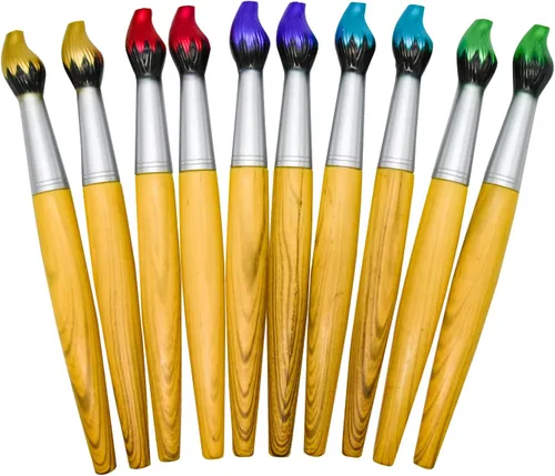 Miniatura 7 de 25 Uds. novedosos bolígrafos con forma de pincel de bambú, bolígrafos de madera para artistas de arte, escuela, oficina, fiesta, papelería, Navidad