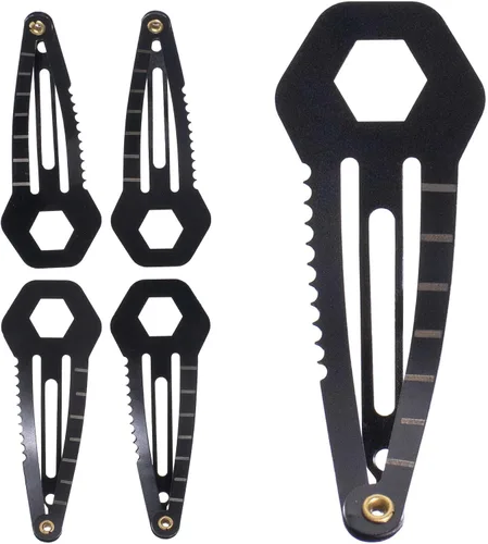 Miniatura 6 de Paquete de 3 pinzas tácticas multiherramienta para el cabello, kit de supervivencia universal para mujeres