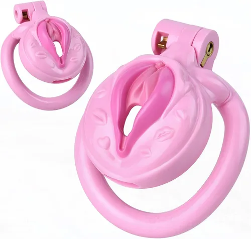 Dispositivo de castidad masculina, jaula de castidad pequeña, mini jaula de resina, juguetes sexuales para hombres con 4 anillos de diferentes