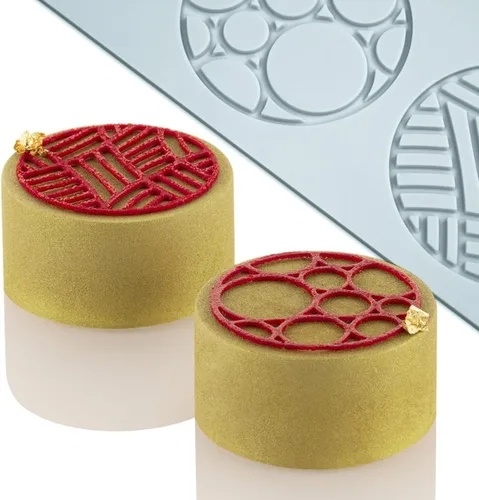 Miniatura 4 de TUKE Moldes de silicona para hornear, anillos geométricos rectangulares, moldes huecos 3D para fondant, moldes de chocolate, moldes de arcilla